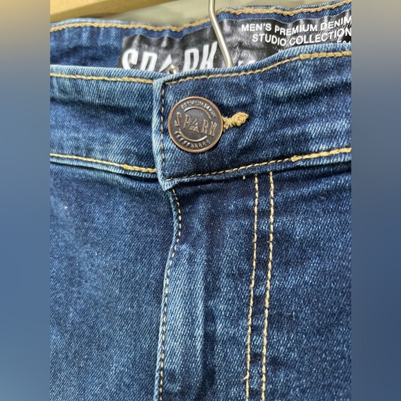 Spark Jeans Mens 34/32 Stretch/Slim Fit Premium Denim Studio Collection Med Wash - Picture 8 of 16